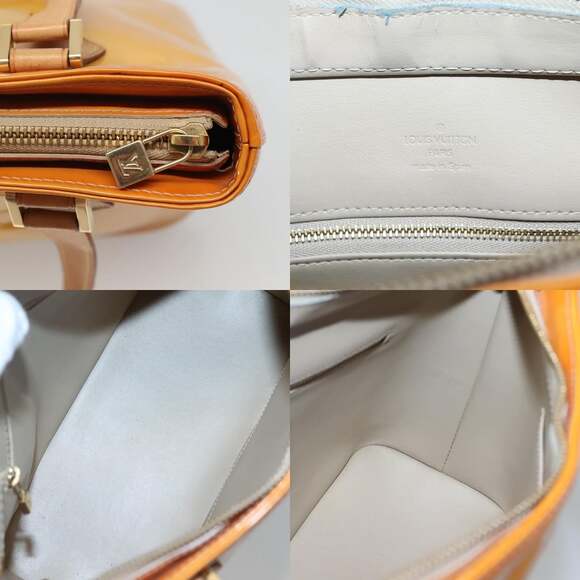 LOUIS VUITTON Monogram Vernis Houston Hand Bag Beige M91004 - Picture 11 of 12